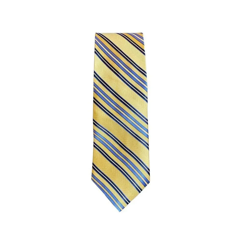 Chaps Ralph, Lauren, men’s yellow and blue striped silk tie 57